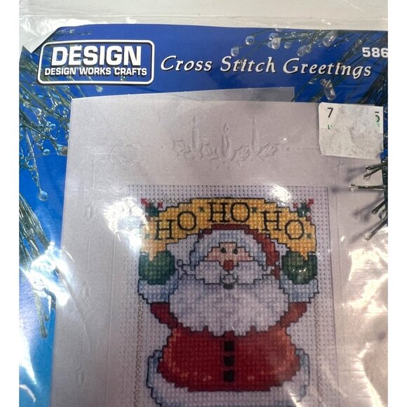 Wizzers & Design Works Crafts Santa Cross Stitch Kits Greeting Card - Picture 5 of 5